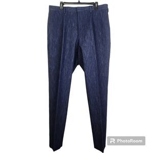 Banana Republic Mens Tailored Slim Fit Olimpias Fabrics Indigo Pants Size 38L